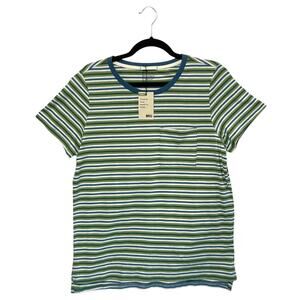 REI Co-op Trailsmith Trusty Short Sleeve Shirt NWT Women's Sz M Vivid Stripe